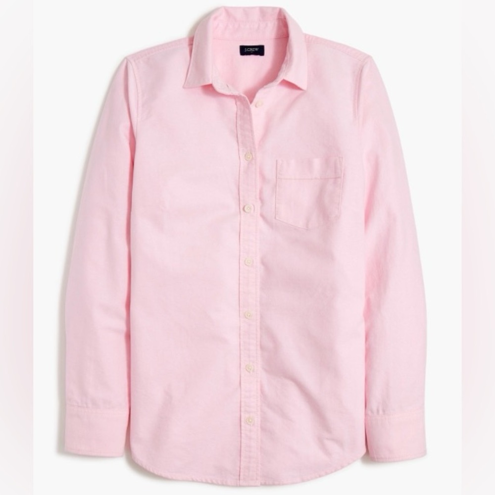 J CREW FACTORY | Pink Button Up Oxford Shirt in Signature Fit L 🌸